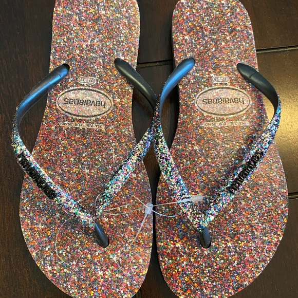 multi glitter havaianas